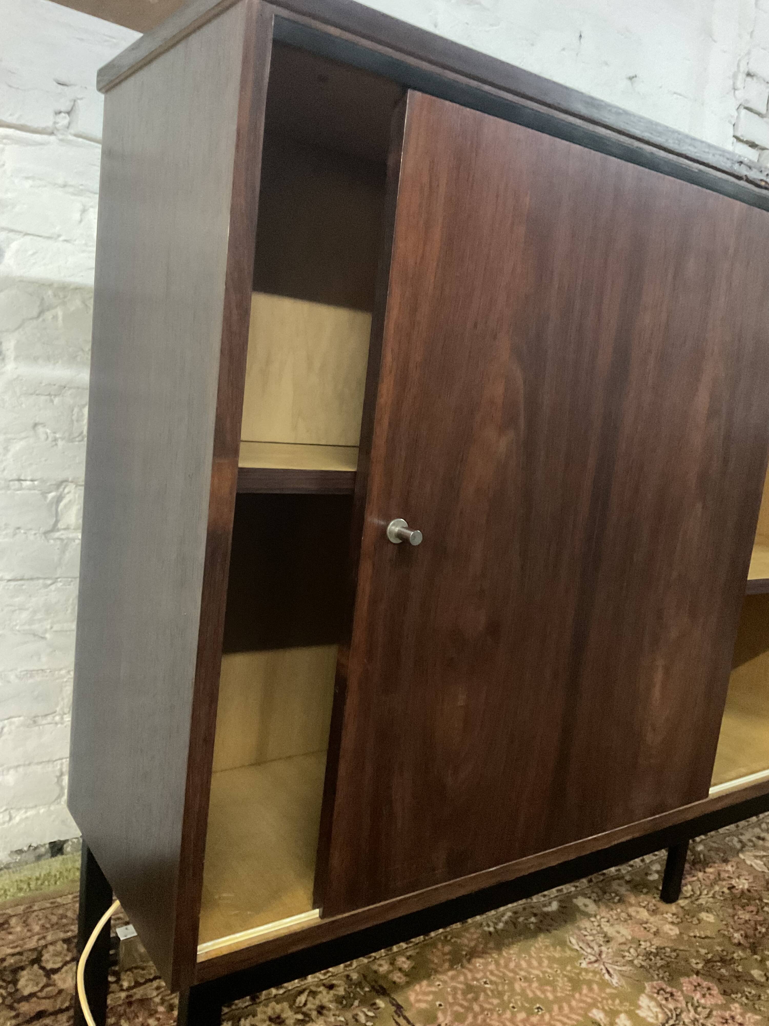 Vintage rosewood bar by Metalform from the 60s