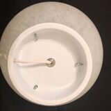 Egg lamp speckled white glass