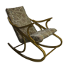 Rocking chair curved wooden tone