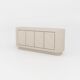 Contemporary Handmade Textured Plaster Sideboard with Walnut Interior
