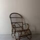 Vintage Dutch rattan armchair with armrest, 1960s