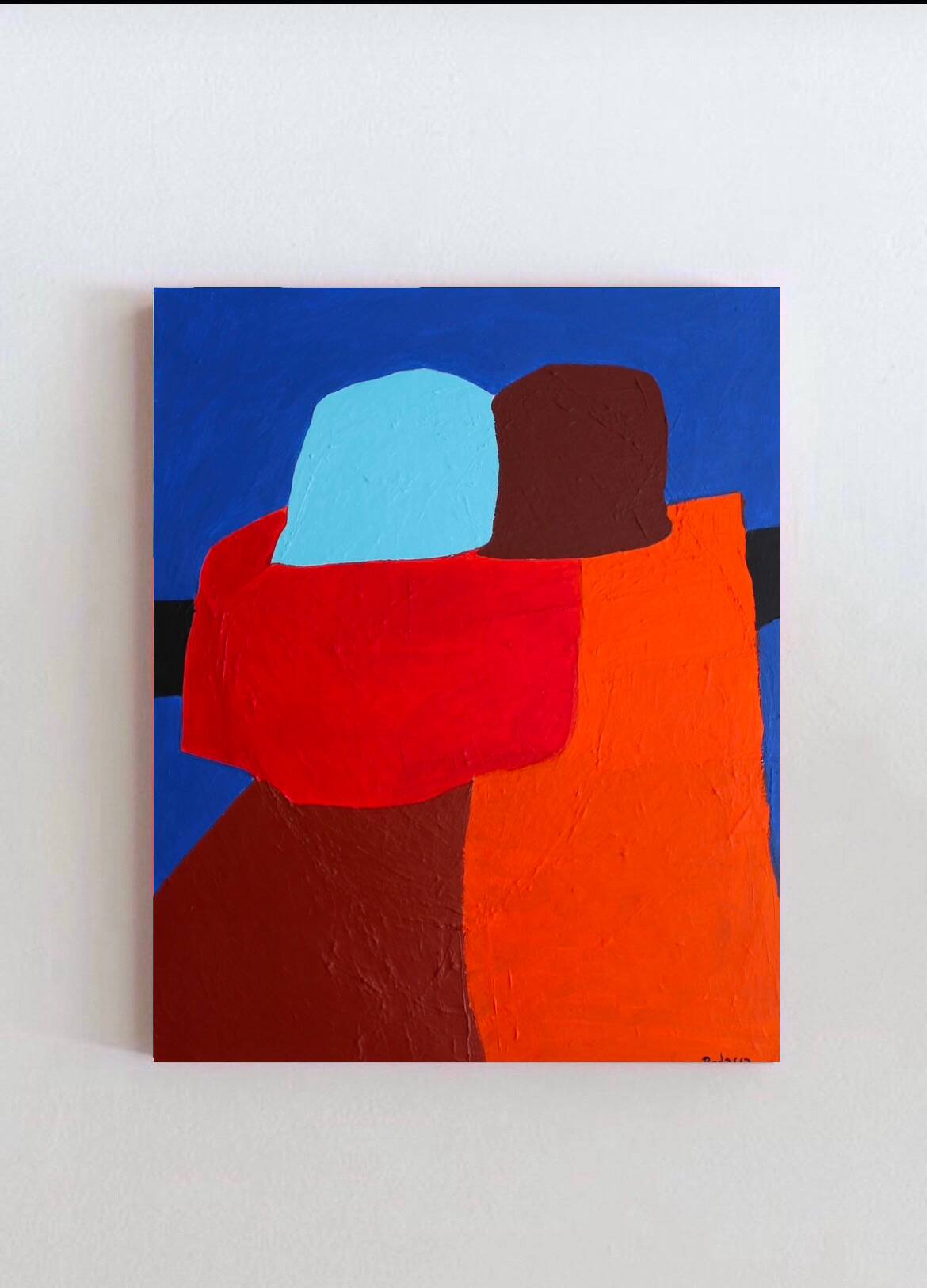 Acrylic on canvas "come closer" original by Bodasca 55x45cm