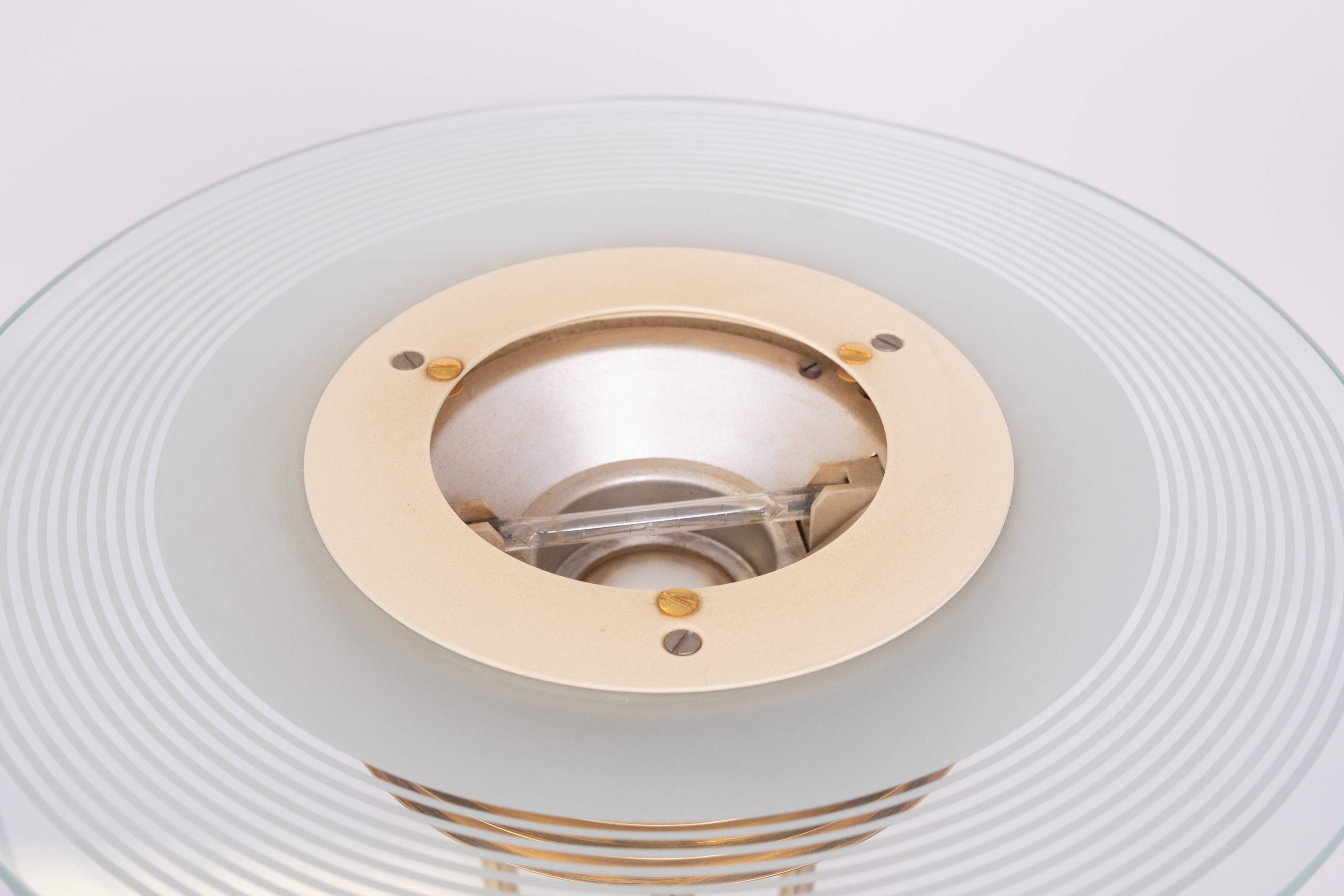 Impressive Large Brass Halogen floor lamp 1980s