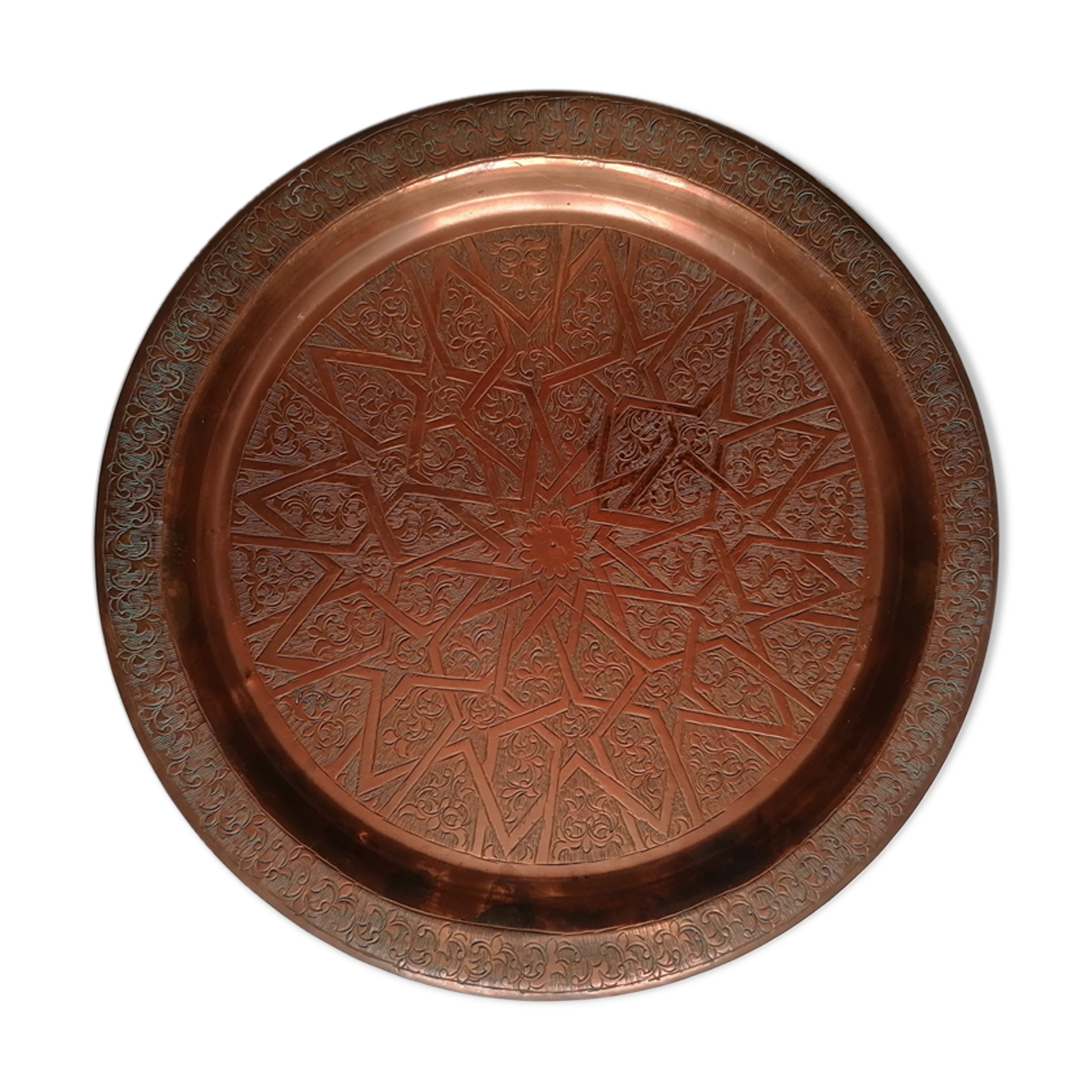 Hammered copper tray