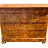 Walnut burl commode, 19th century, Louis Philippe style.