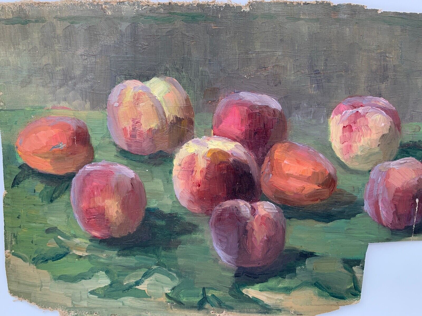 Oil on canvas gabrielle guillot by raffaillac still life with fruit