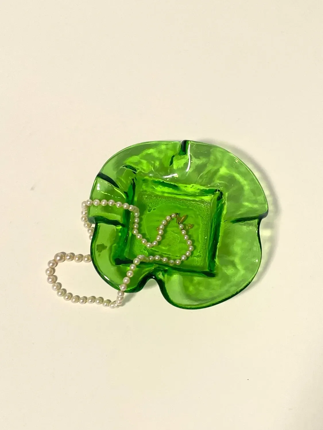 Blown glass catch-all tray