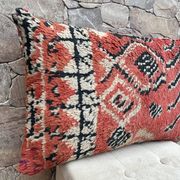 Housse de coussin Kilim berbère vintage : Coussin en laine marocaine