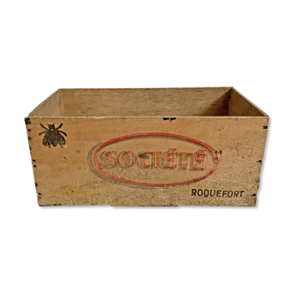 Caisse en bois "Roquefort" vintage