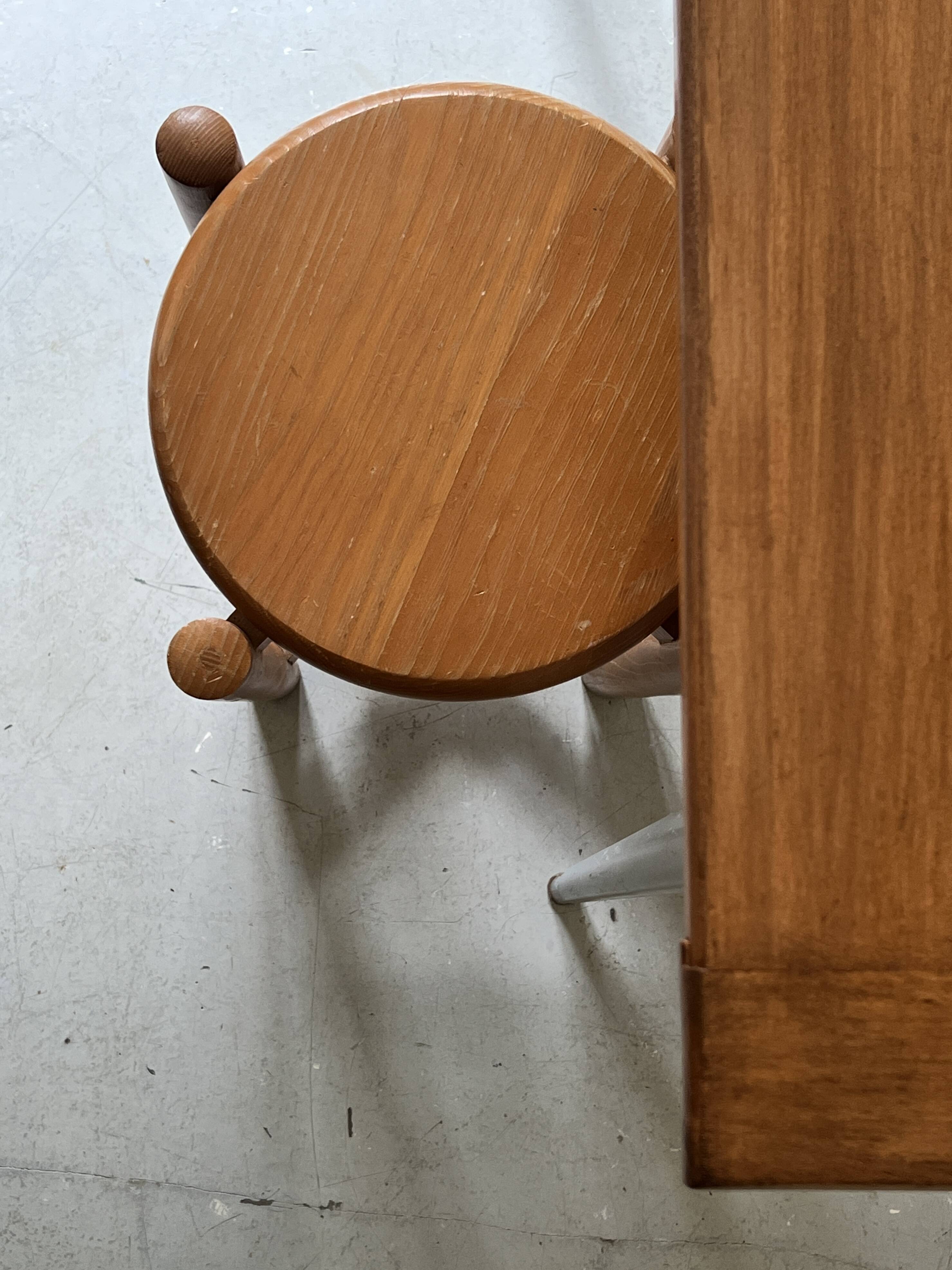 Dining table / desk dlg Tolix 55 in metal and wood, 1950s design