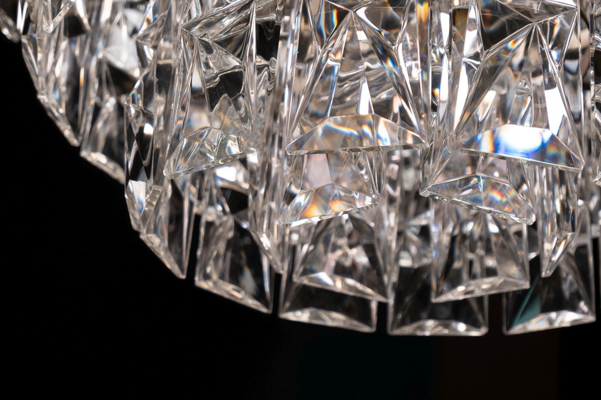 Kinkeldey 6 Tiered Chrystal Chandelier, 1970s
