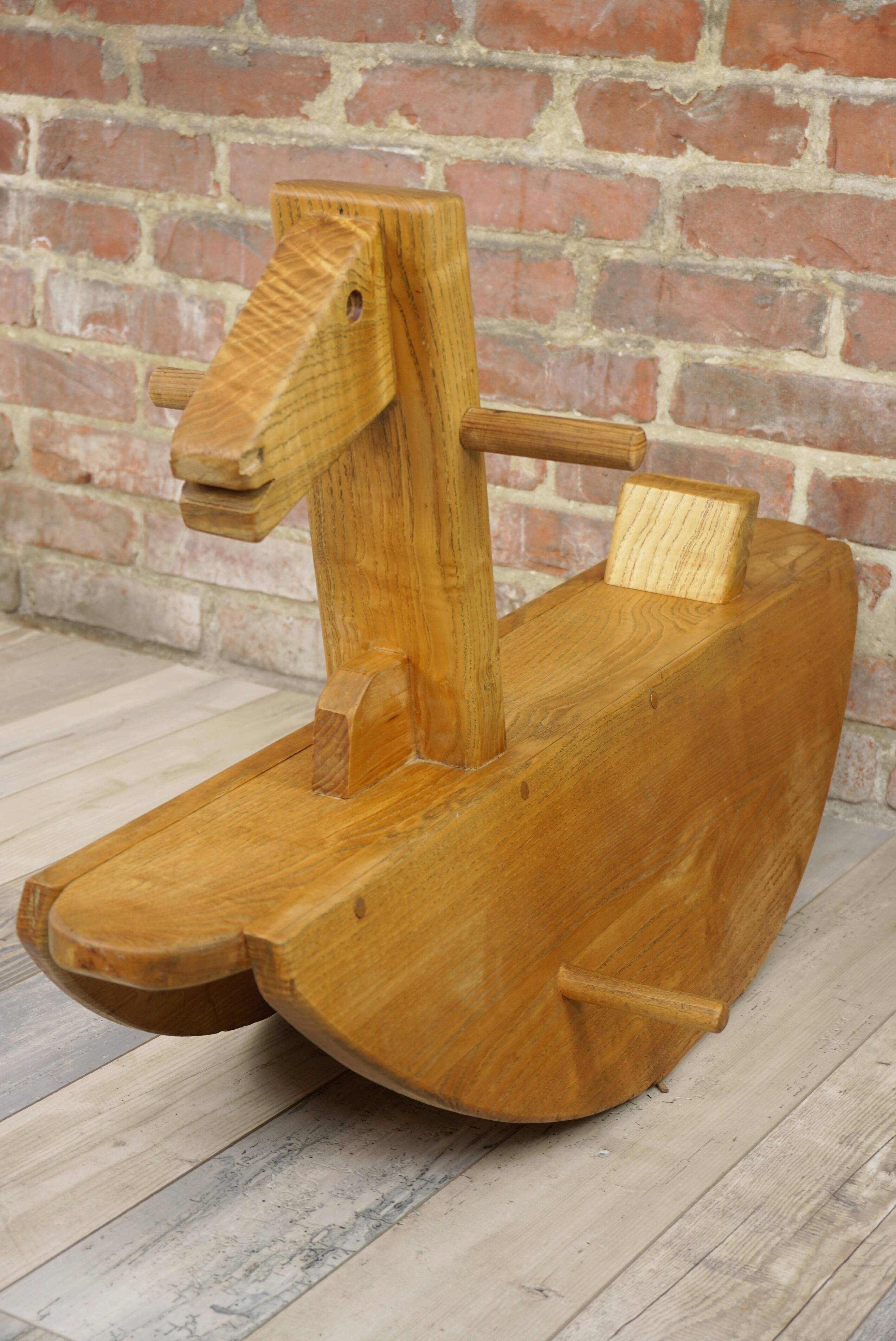 50s wooden rocking horse