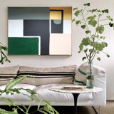 Large abstract acrylic painting for living room 116x97cm