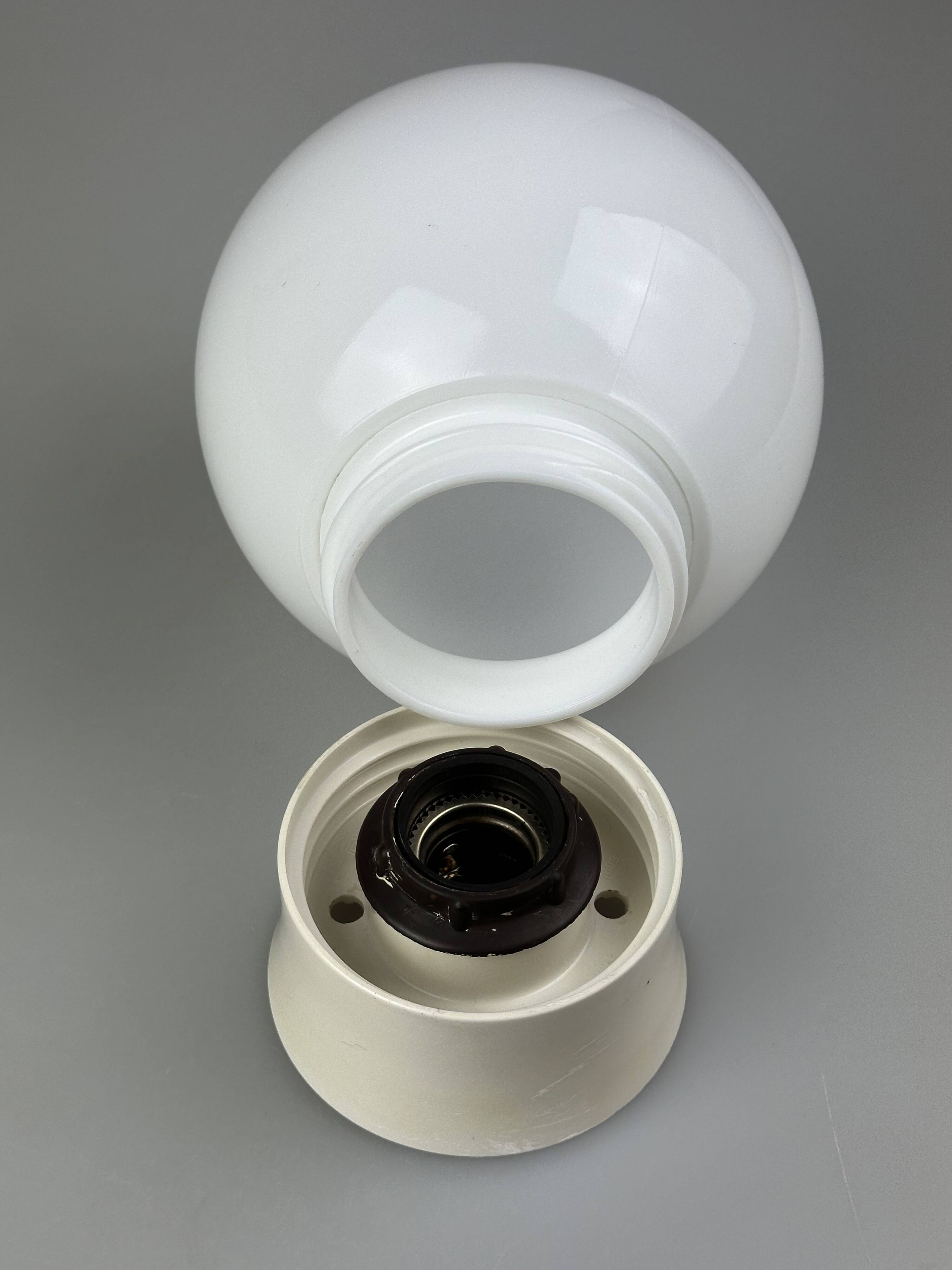 50s 60s lamp light wall lamp cellar lamp plastic & glass Bauhaus