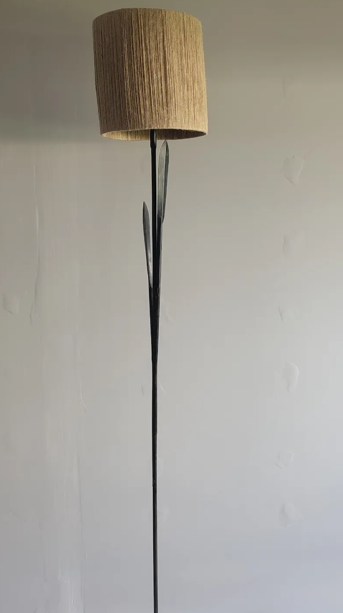 Wrought iron floor lamp