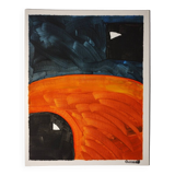 Signed abstract painting