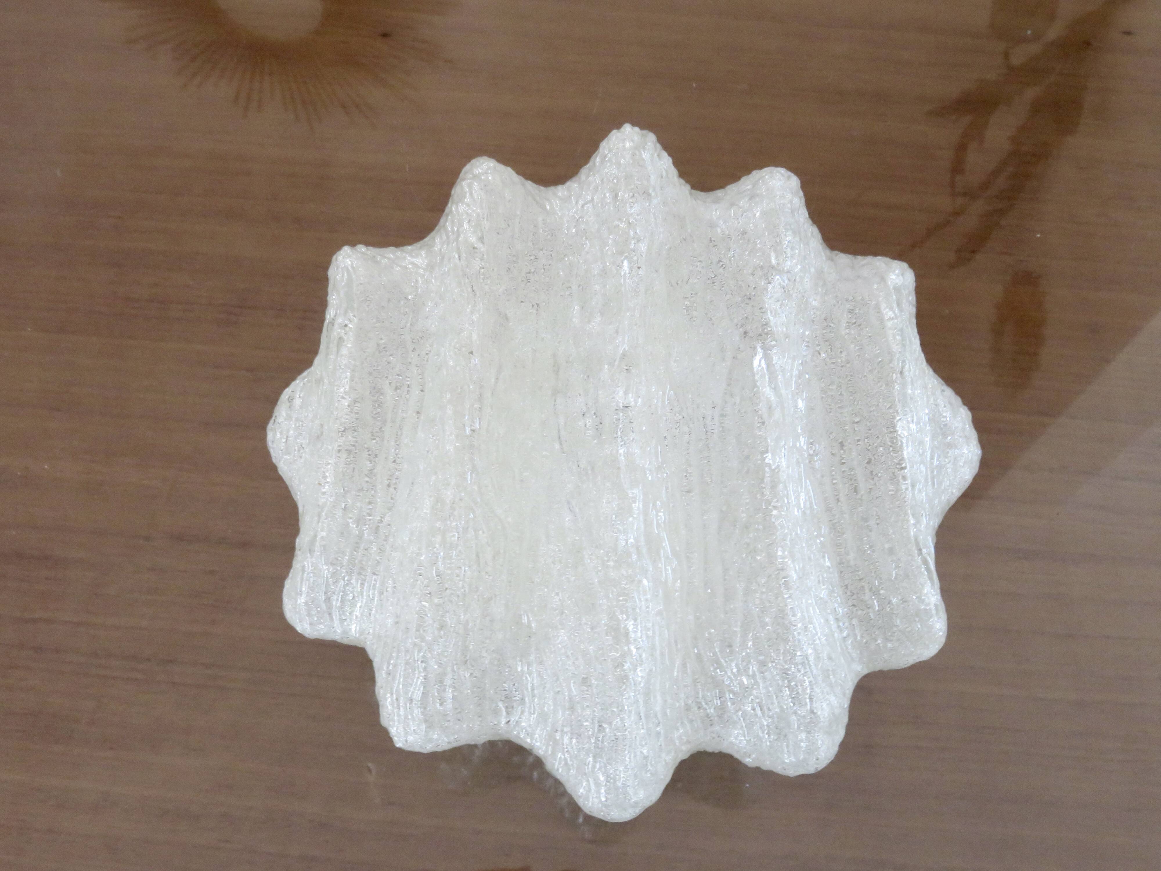 Austrian "ice glass" ceiling lamp by JT Kalmar 1970