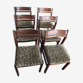 Série de six chaises en teck