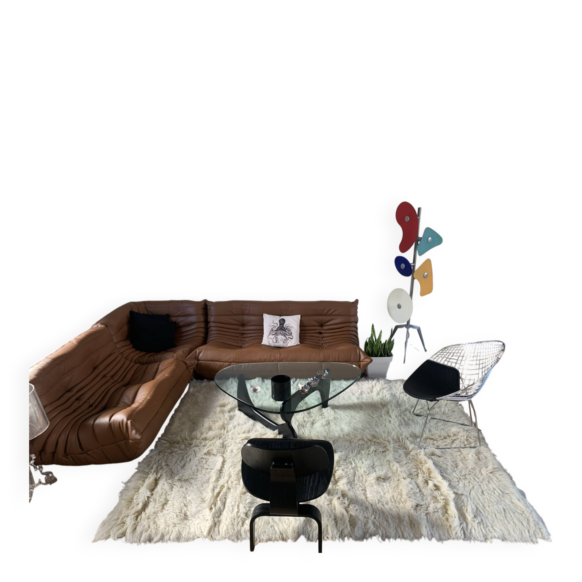 Togo leather sofa Kyoto Gold