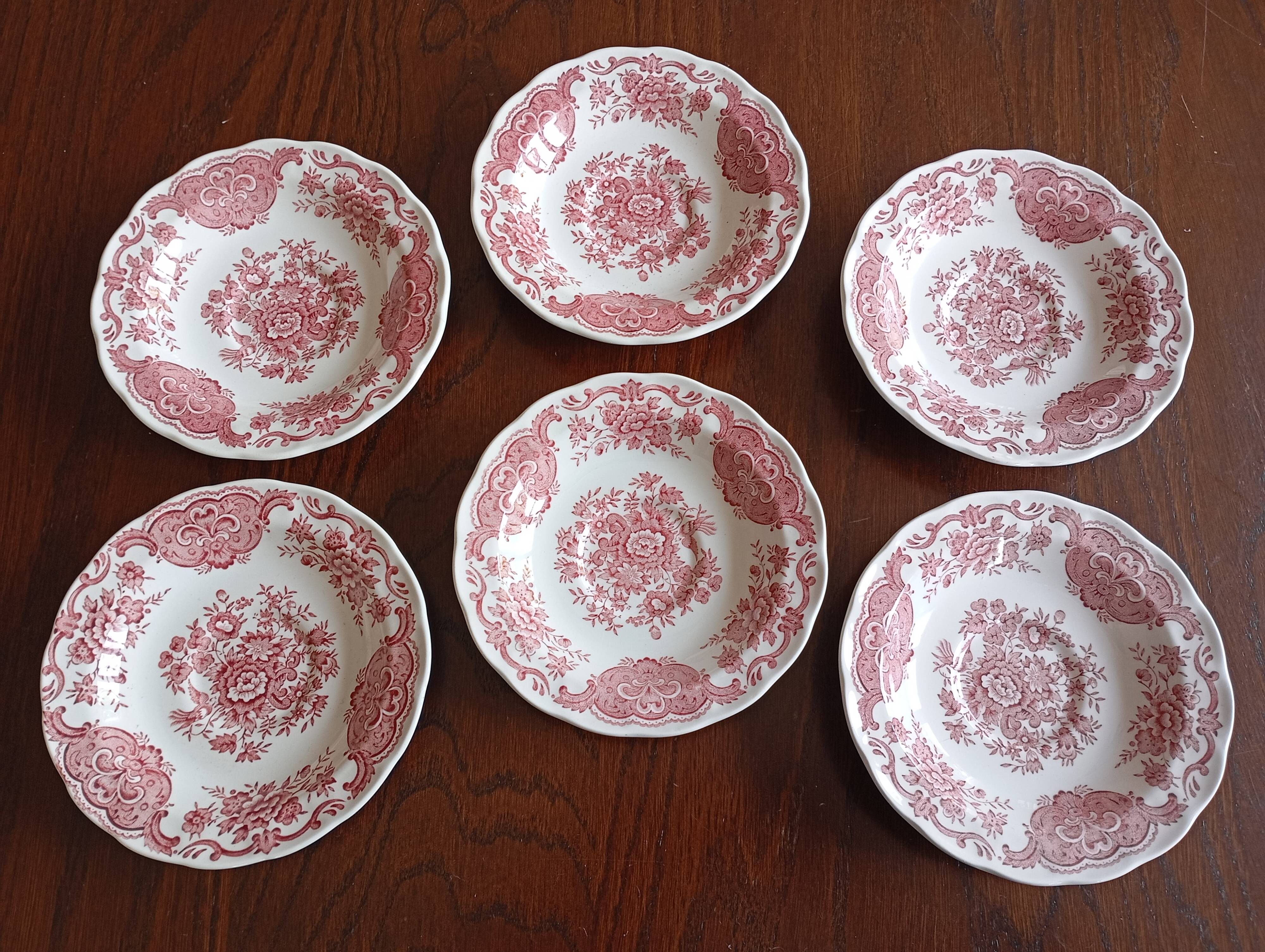 English mocha cups "Windsor" pink Ridgway (Staffordshire)
