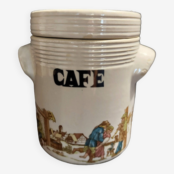 Stoneware pot Marin Laflèche food conservation coffee 50s