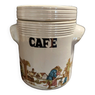 Stoneware pot Marin Laflèche food conservation coffee 50s