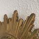 Vintage mirror 1960 sun witch gold resin - 31 cm