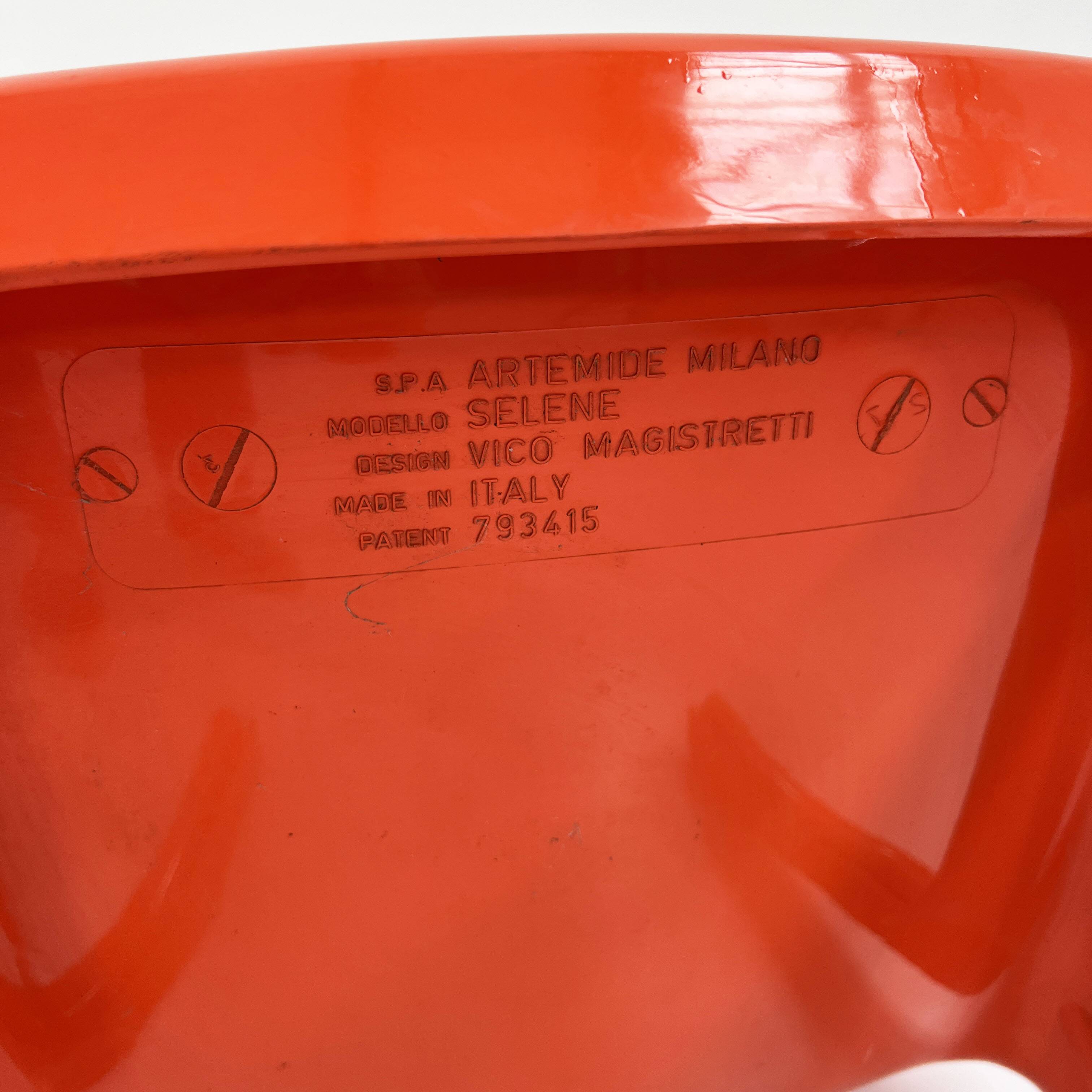 Selene Orange Chair by Vico Magistretti for Artemide, 1970