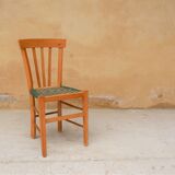 Wooden and rattan countryside canne chair