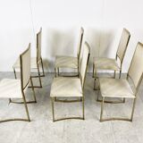 Vintage brass dining chairs by Belgo chrom, 1970s