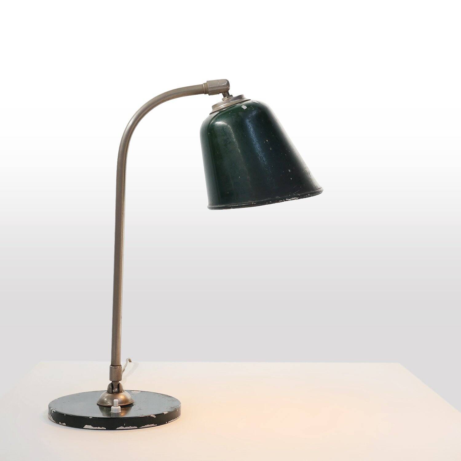 Vintage Industral Metal Desk Lamp, France, 1920s