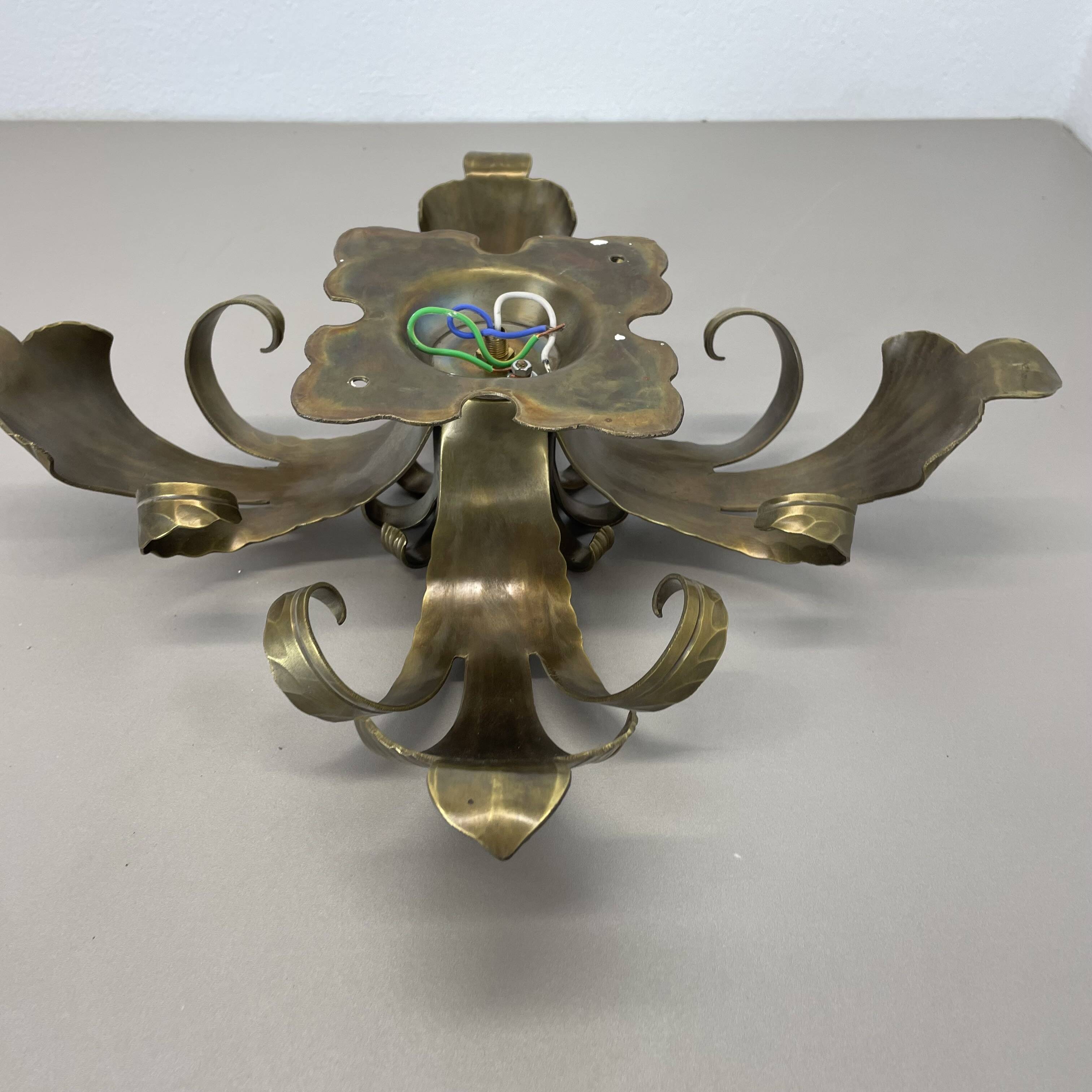 Florentine Gilded Brass Theatre Wall Light, Italy, 1960s