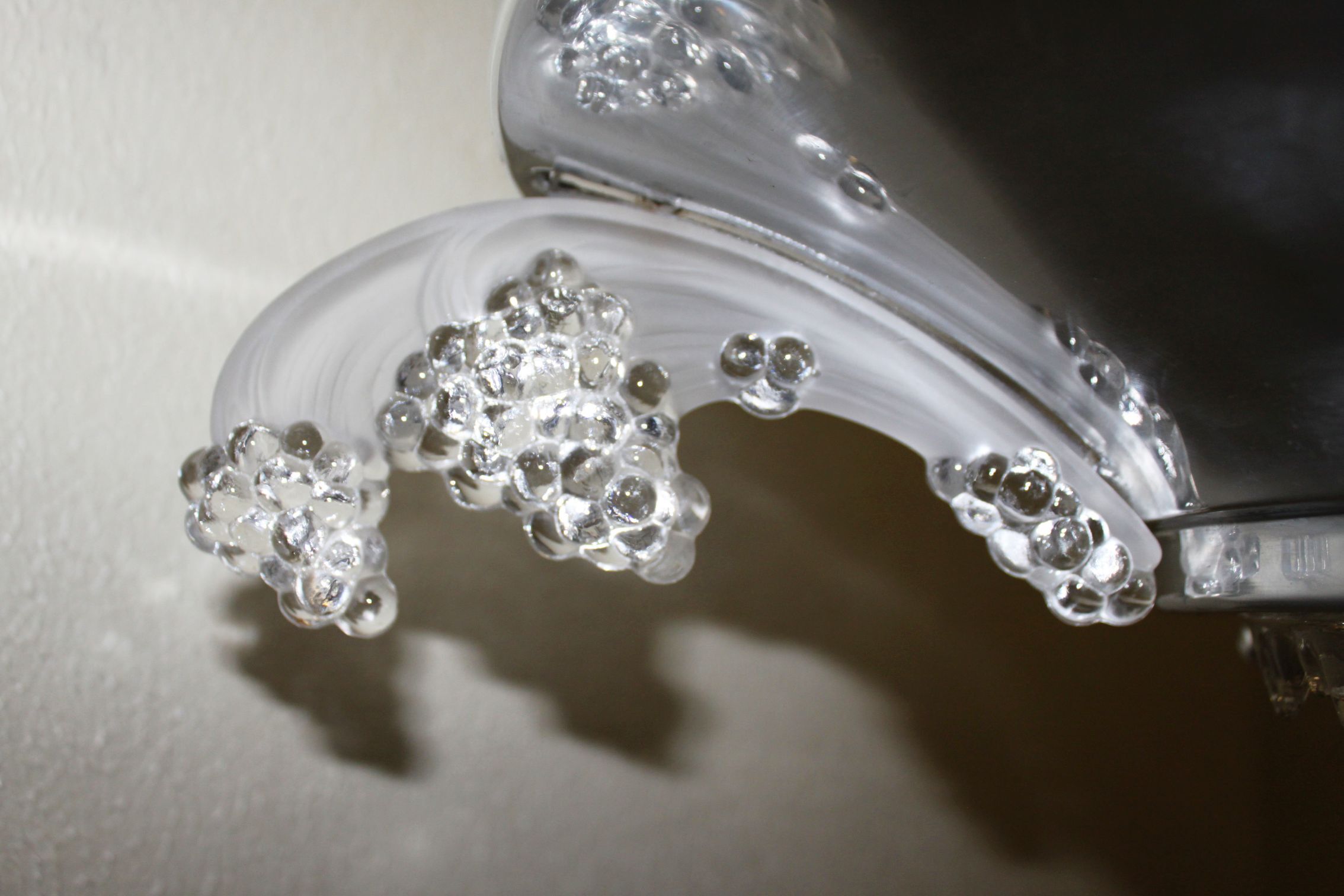 Art Deco pendant lamp by Ezan France, 2 lights 1920