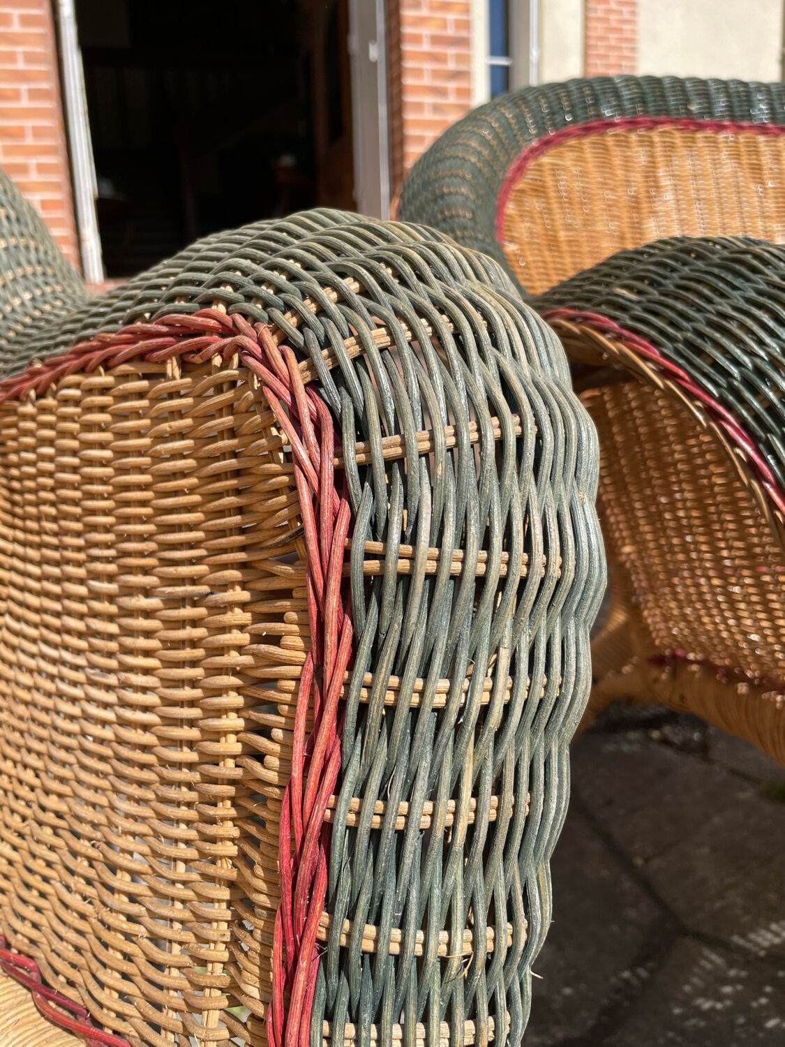 Vintage rattan garden furniture