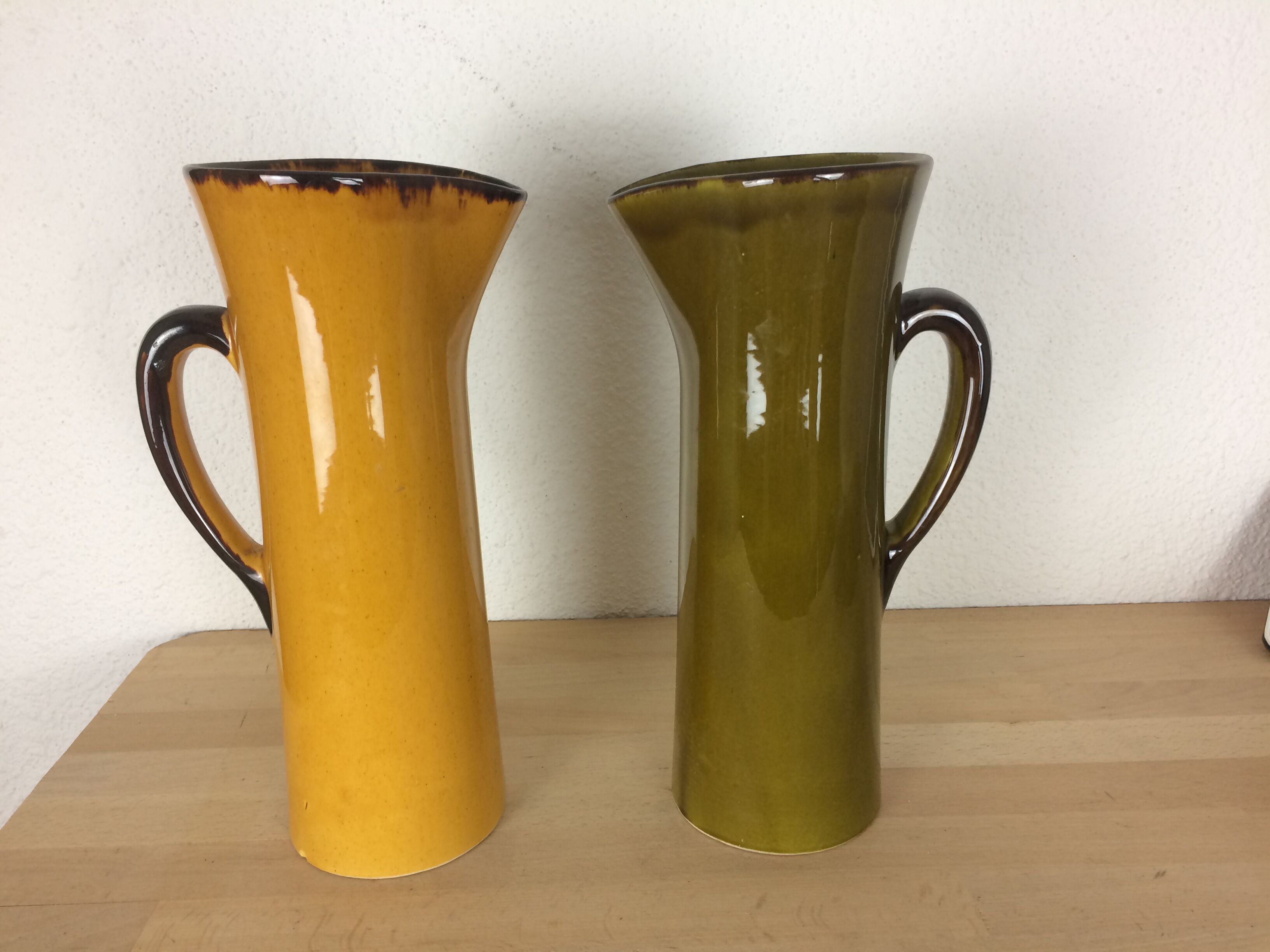Pair of vases or pitcher Gladys by Claude Paci, Vallauris