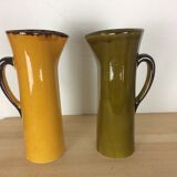 Pair of vases or pitcher Gladys by Claude Paci, Vallauris