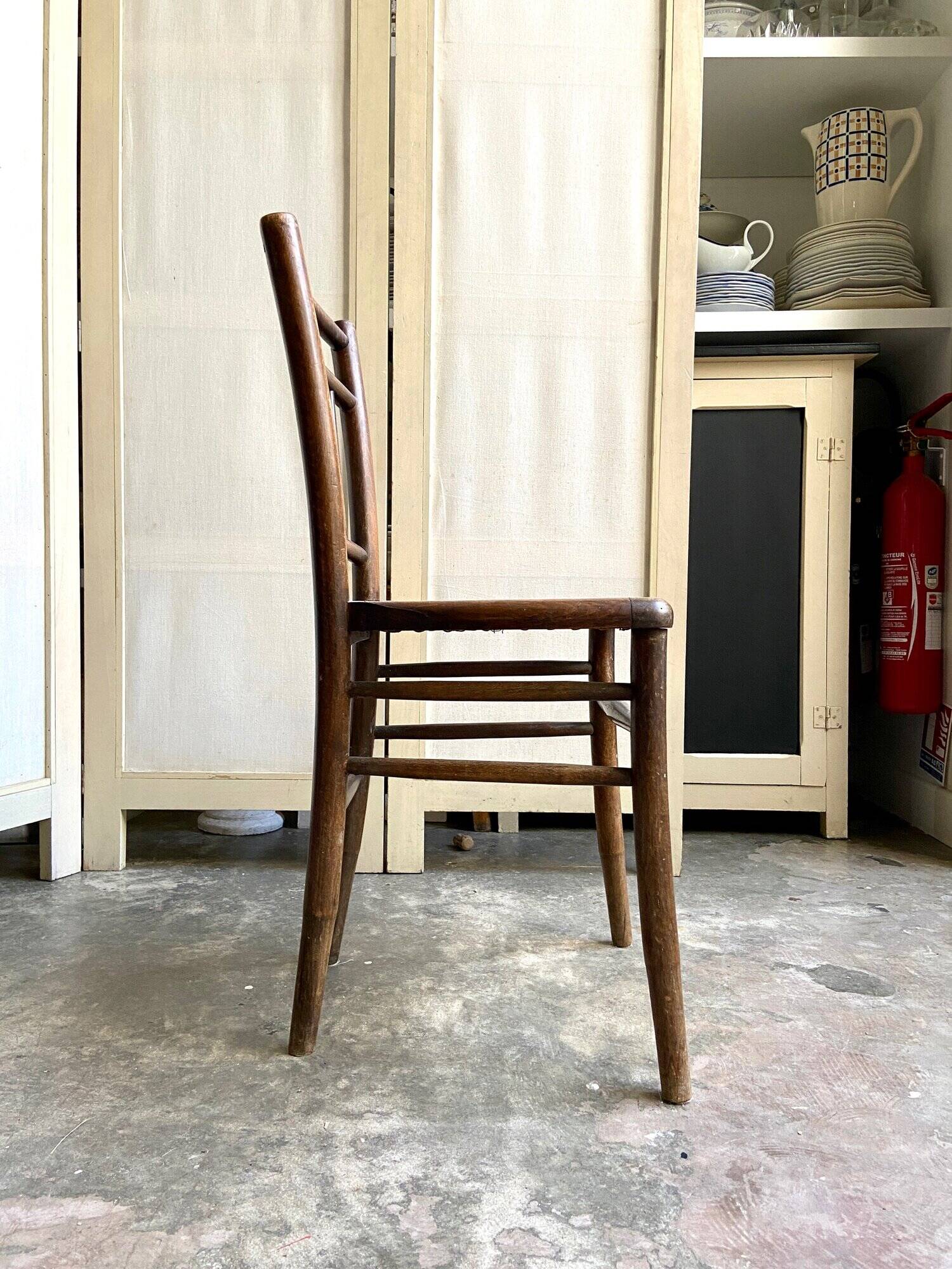 Wooden bistro chair and canning