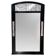 Art Deco Wall Mirror in Black Lacquer & Silver Leaf, France, 1930s