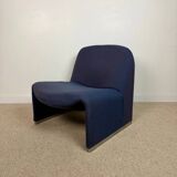 Alky armchair in blue fabric by Giancarlo Piretti for Anonima Castelli
