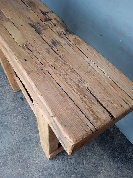 Brutalist console 120 cm solid wood