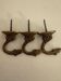 Description : Lot de 3 crochets muraux décoratifs en laiton au style a