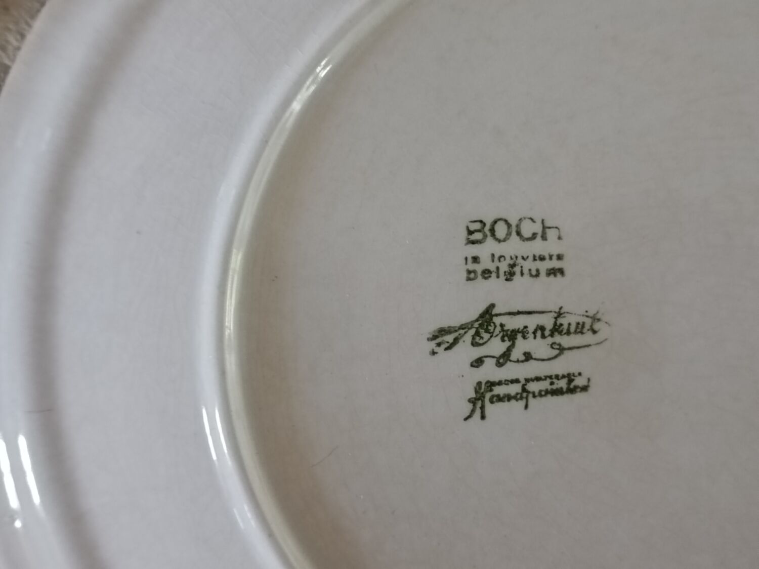 2 plates Argenteuil Boch La Louvière