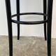 Pair of high canne stools or black curved wooden bar chairs, 1970