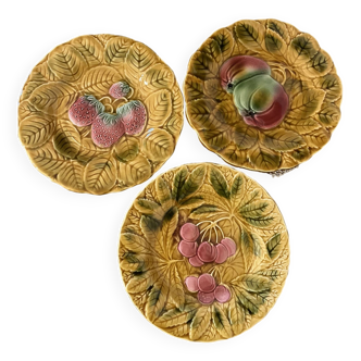 Set of 3 Sarreguemines slushie dessert plates