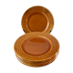 Set of 7 digoin Sarreguemines dessert plates in 50s slurry