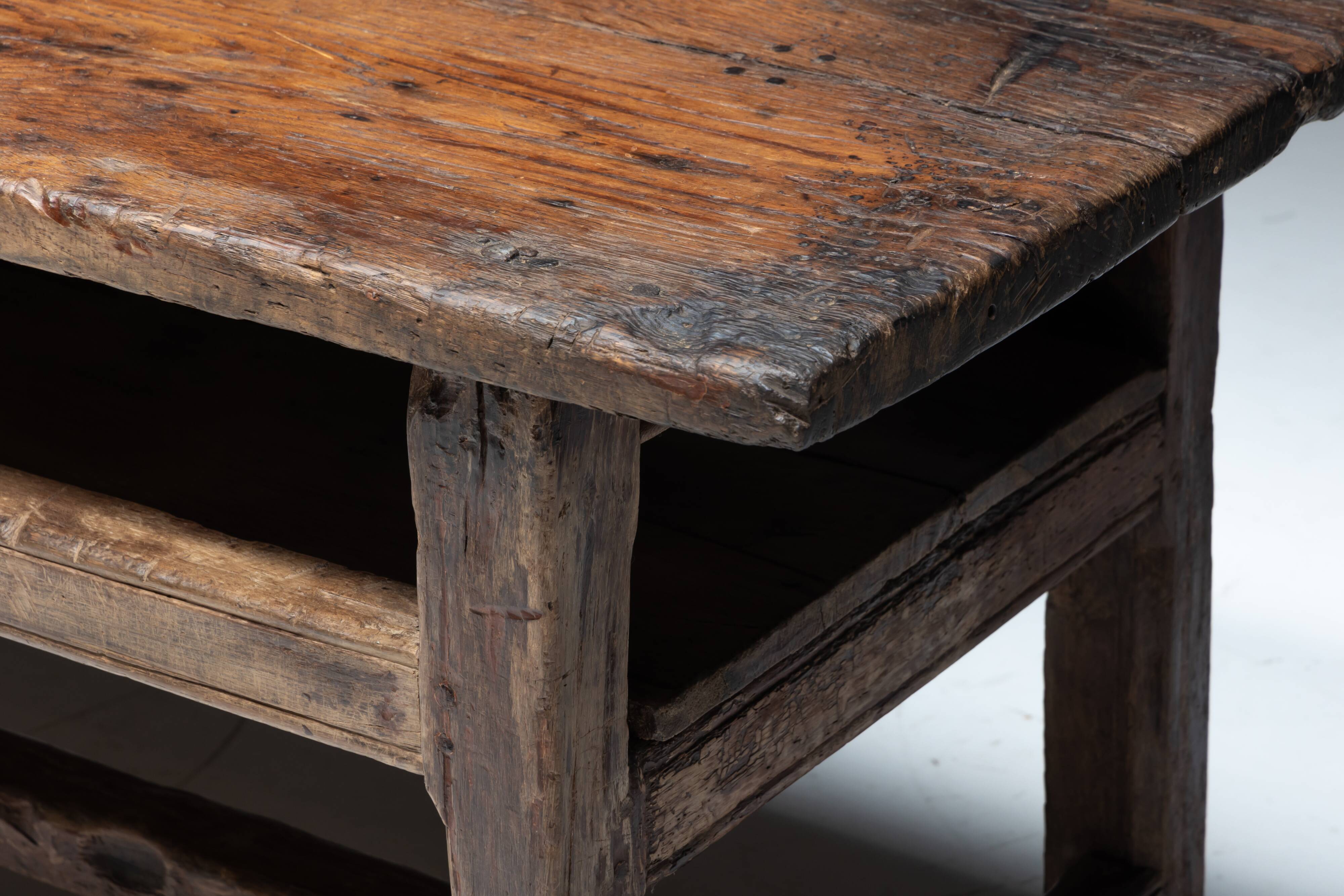 Wabi sabi farmhouse worktable, France, 19th century