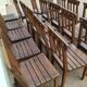 Ensemble lot de 20 chaises en bois de bistrot
