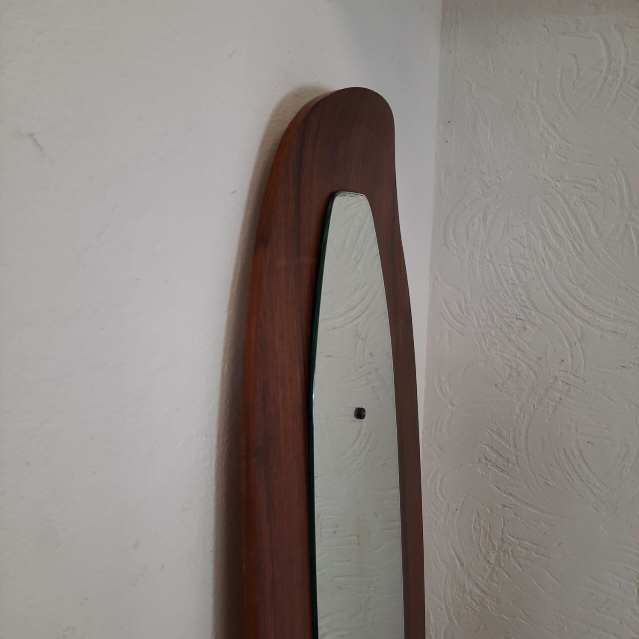 Miroir en bois incurvé teck