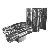 Pair of 'Spiral / Spring' wall lights in chromed steel, Space Age ca 1970