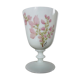 Opaline vase floral pattern, signed, 60s 70s